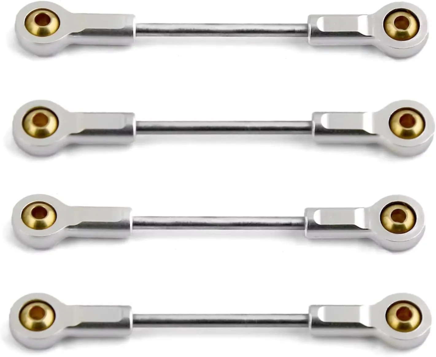 RC Car Upgrade Part for Kyosho for Mini-Z 4x4 1/18 1/24 4pcs Metal for Chassis Suspension Link Rod Pull Rod RC Car Upgrade Parts Accessories