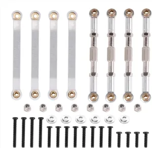 Rc Connecting Rod Tie Rod for MN D90 D91 D96 D99 D99S MN90 for MN99S 1/12 Metal for Chassis Pull Rods Link Suspension Tie Rod RC Car Upgrade Parts Use for Silver