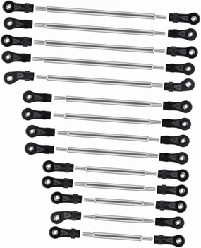 RC Spare Part for Traxxas for TRX6 G63 1/10 14pcs Stainless Steel Links Linkage Pull Rod Rod End RC Crawler Car Upgrade Parts Replacement Accessories