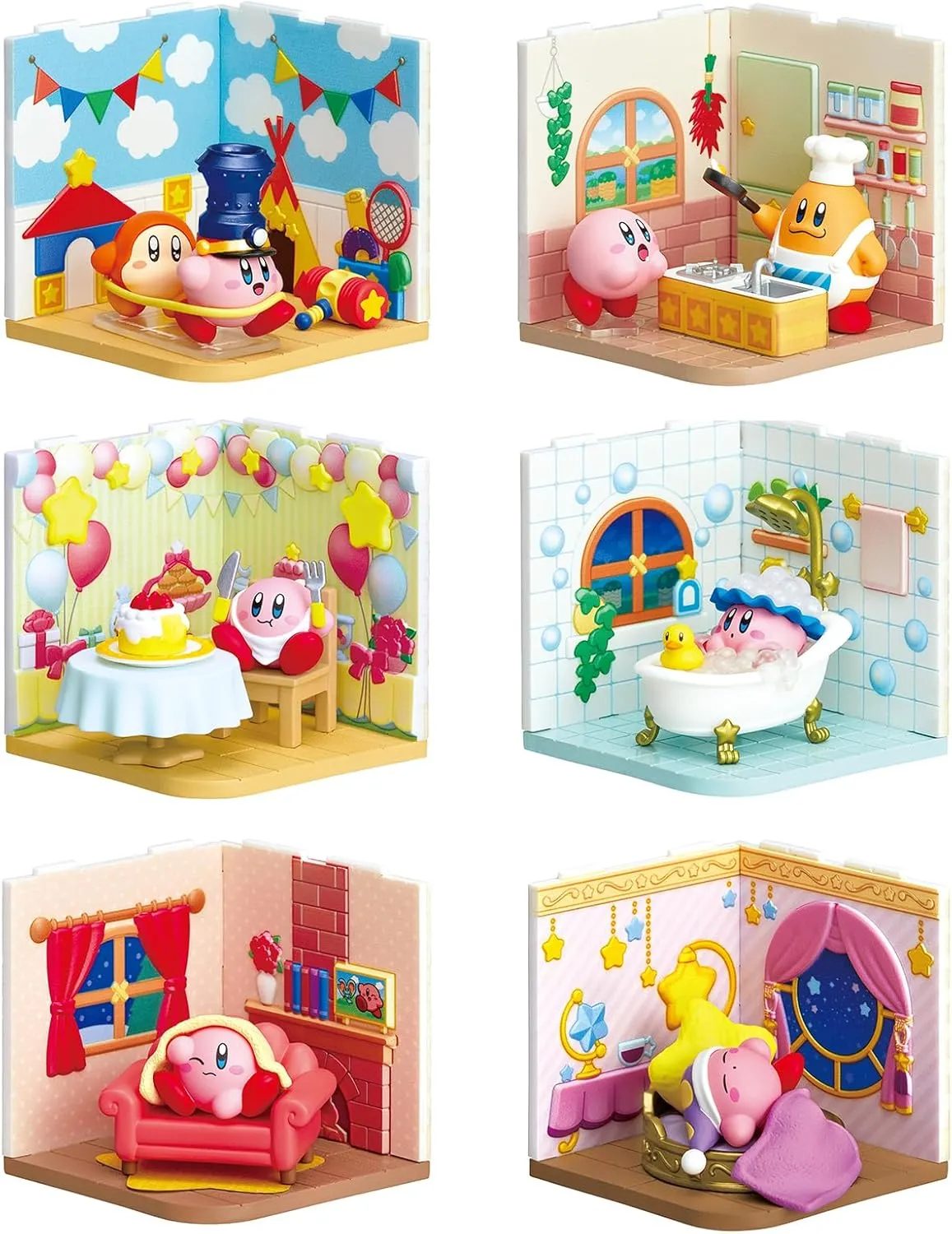 Re-Ment Kirby Wonder Room Blind Box - Includes 1 of 6 Collectible Mini Figurines - Fun and Versatile Decoration