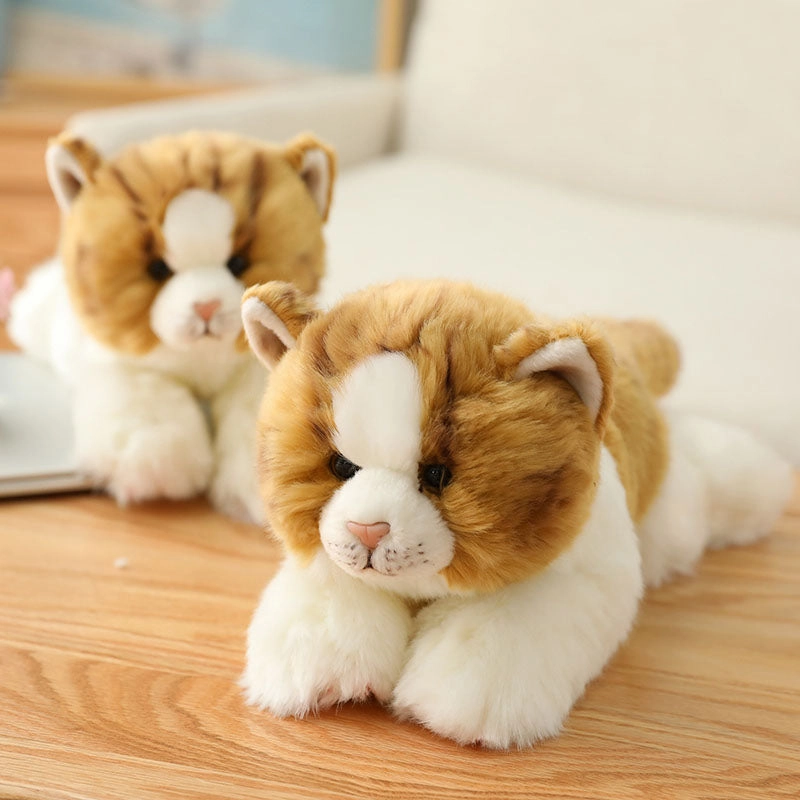 Realistic Cute Orange Cat Plush Toy