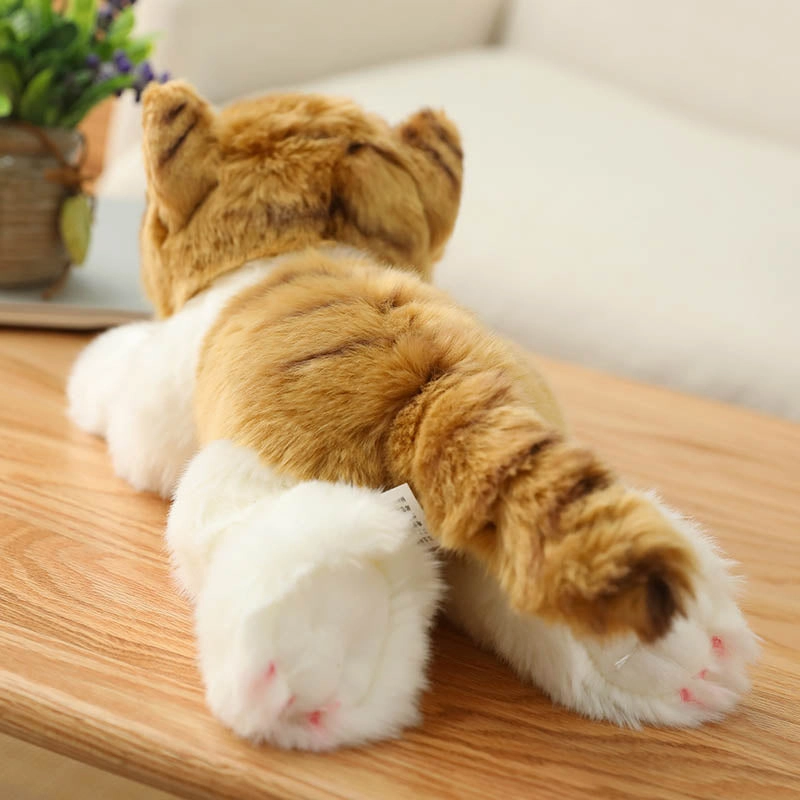 Realistic Cute Orange Cat Plush Toy