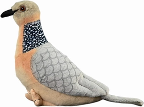 Realistic Dove Bird Plush - 9.1'' Cute Pearl-Necked Turtle Dove Bird Stuffed Animal, Lifelike Spotted Dove Bird Plush Toy, Soft Stuffed Bird Plushie Pillow Doll Toys
