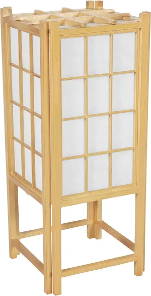 Red Lantern 18" Window Pane Shoji Lamp, Natural