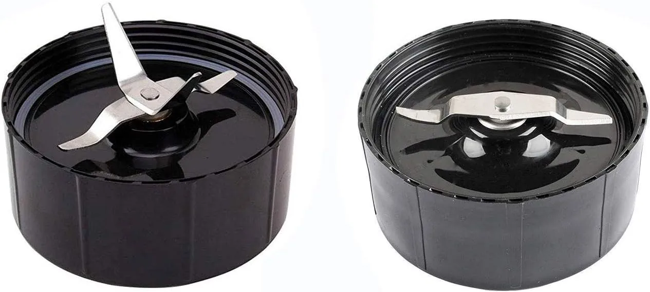 Replacement Cross and Flat Blades Kit compatible with Magic Bullet Blender Juicer Mixerm 250W MB1001/MB 1001B/MBR-1701 /MBR-1702 /MBR-1101 /MB-BX1770-02/MBR (2Pack, 1 Crossblade 1 flat blade)
