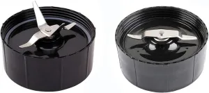 Replacement Cross and Flat Blades Kit compatible with Magic Bullet Blender Juicer Mixerm 250W MB1001/MB 1001B/MBR-1701 /MBR-1702 /MBR-1101 /MB-BX1770-02/MBR (2Pack, 1 Crossblade 1 flat blade)