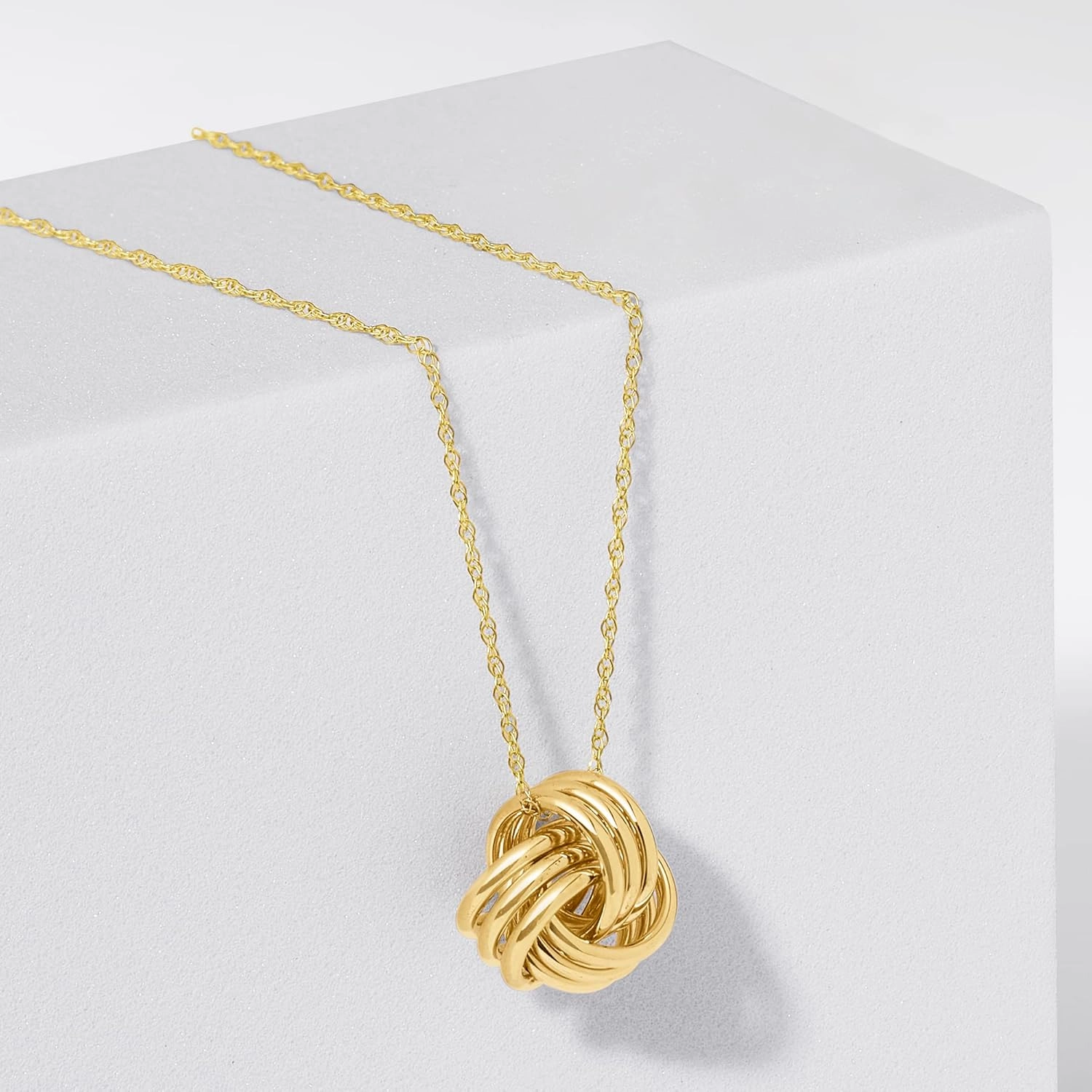 Ross-Simons 14kt Yellow Gold Love Knot Pendant Necklace