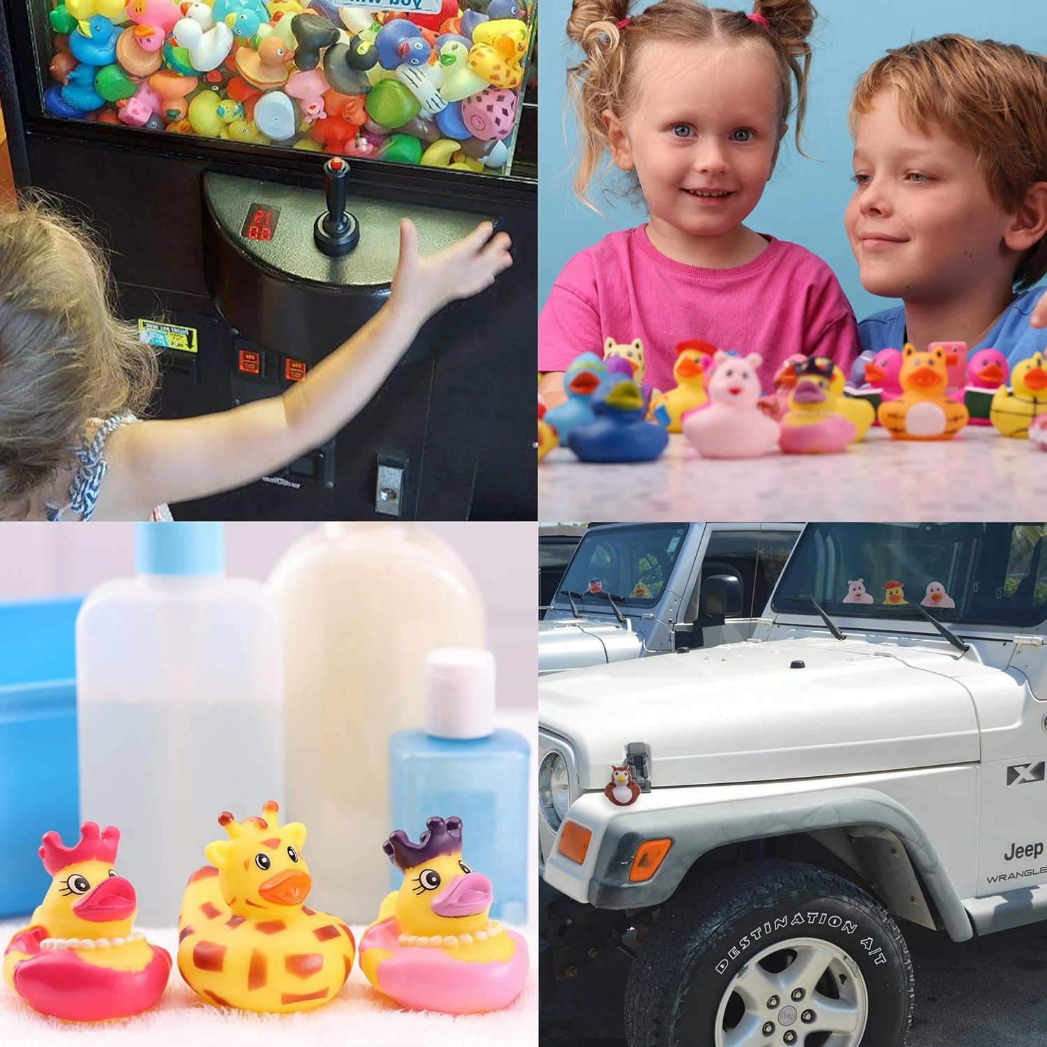Rubber Duck Toy Assortment - Jeep Ducks for Ducking - Cute Duckies for Kids - 15 Pcs Ducky Playset Bath Toys - Rubber Ducks for Beach Pool - Goody Bag Stuffers Classroom Prizes - Easter Gifts for Kids