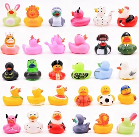 Rubber Duck Toy Assortment - Jeep Ducks for Ducking - Cute Duckies for Kids - 15 Pcs Ducky Playset Bath Toys - Rubber Ducks for Beach Pool - Goody Bag Stuffers Classroom Prizes - Easter Gifts for Kids