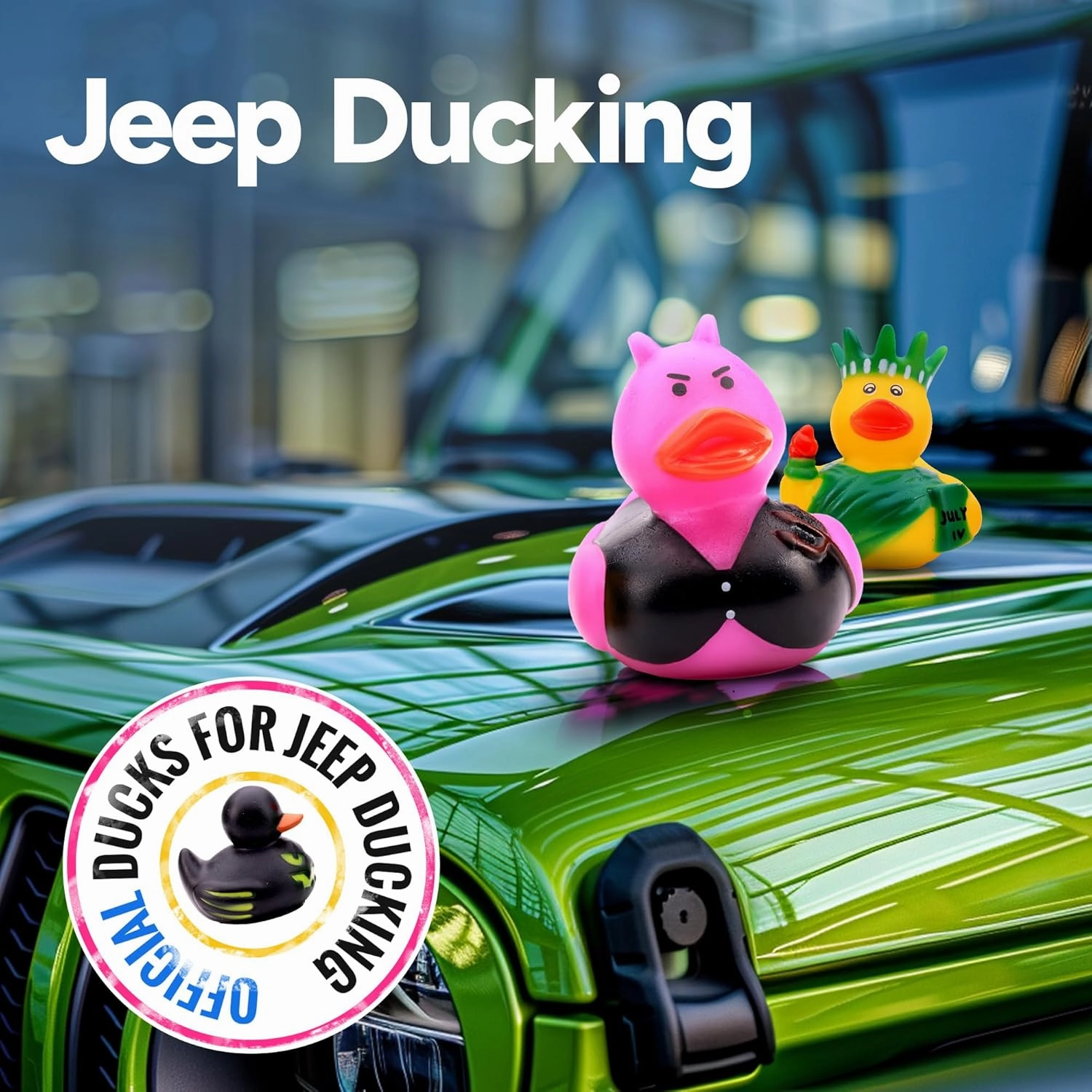 Rubber Duck Toy Assortment - Jeep Ducks for Ducking - Cute Duckies for Kids - 15 Pcs Ducky Playset Bath Toys - Rubber Ducks for Beach Pool - Goody Bag Stuffers Classroom Prizes - Easter Gifts for Kids