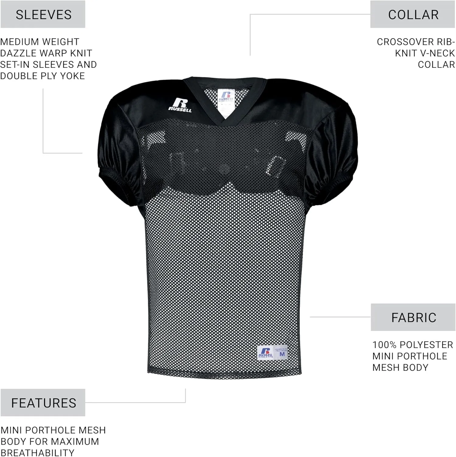 Russell Athletic Boys Youth Stock Practice Jersey