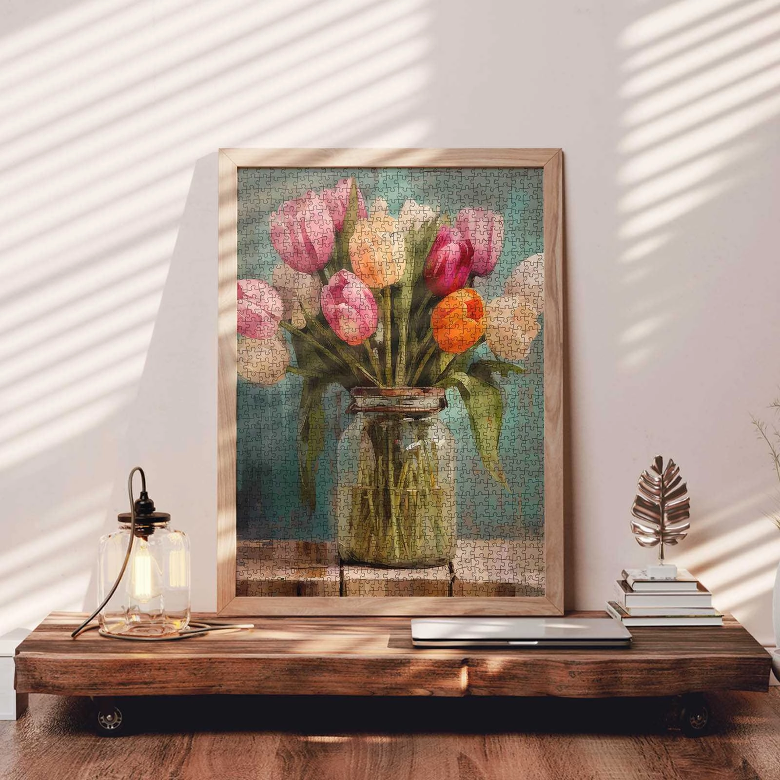 Rustic Tulips Art Jigsaw Puzzle