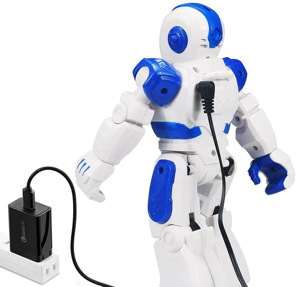 Rynx | Remote Control Robot for Kids, Sikaye Intelligent Programmable Robot with Infrared Controller Toys, Dancing, Singing, Moonwalking and LED Eyes, Motion Sensor Robot Set for Kids' Entertainment (Blue)