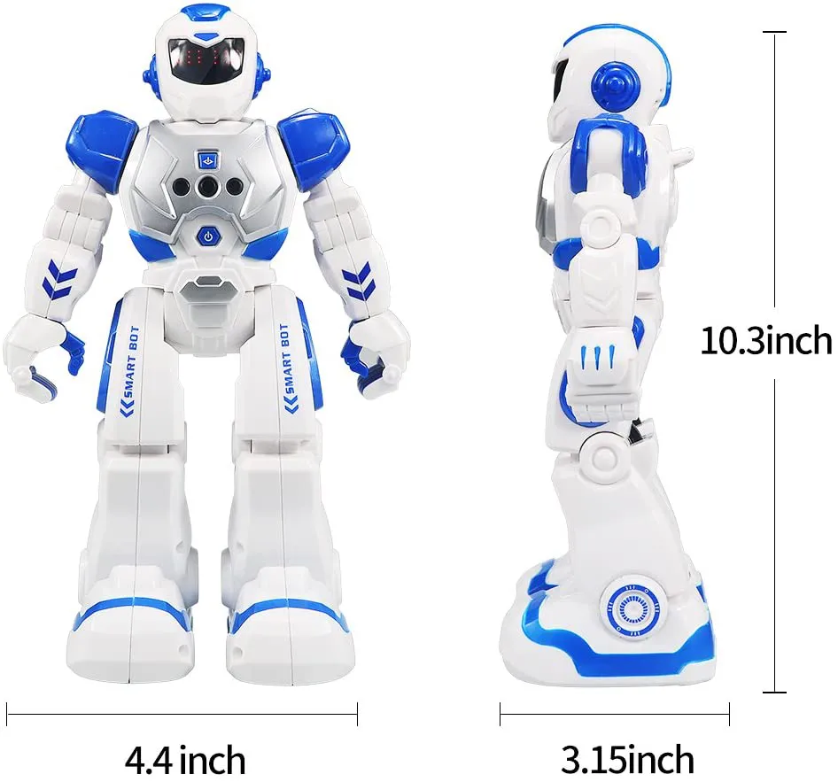 Rynx | Remote Control Robot for Kids, Sikaye Intelligent Programmable Robot with Infrared Controller Toys, Dancing, Singing, Moonwalking and LED Eyes, Motion Sensor Robot Set for Kids (Yellow)