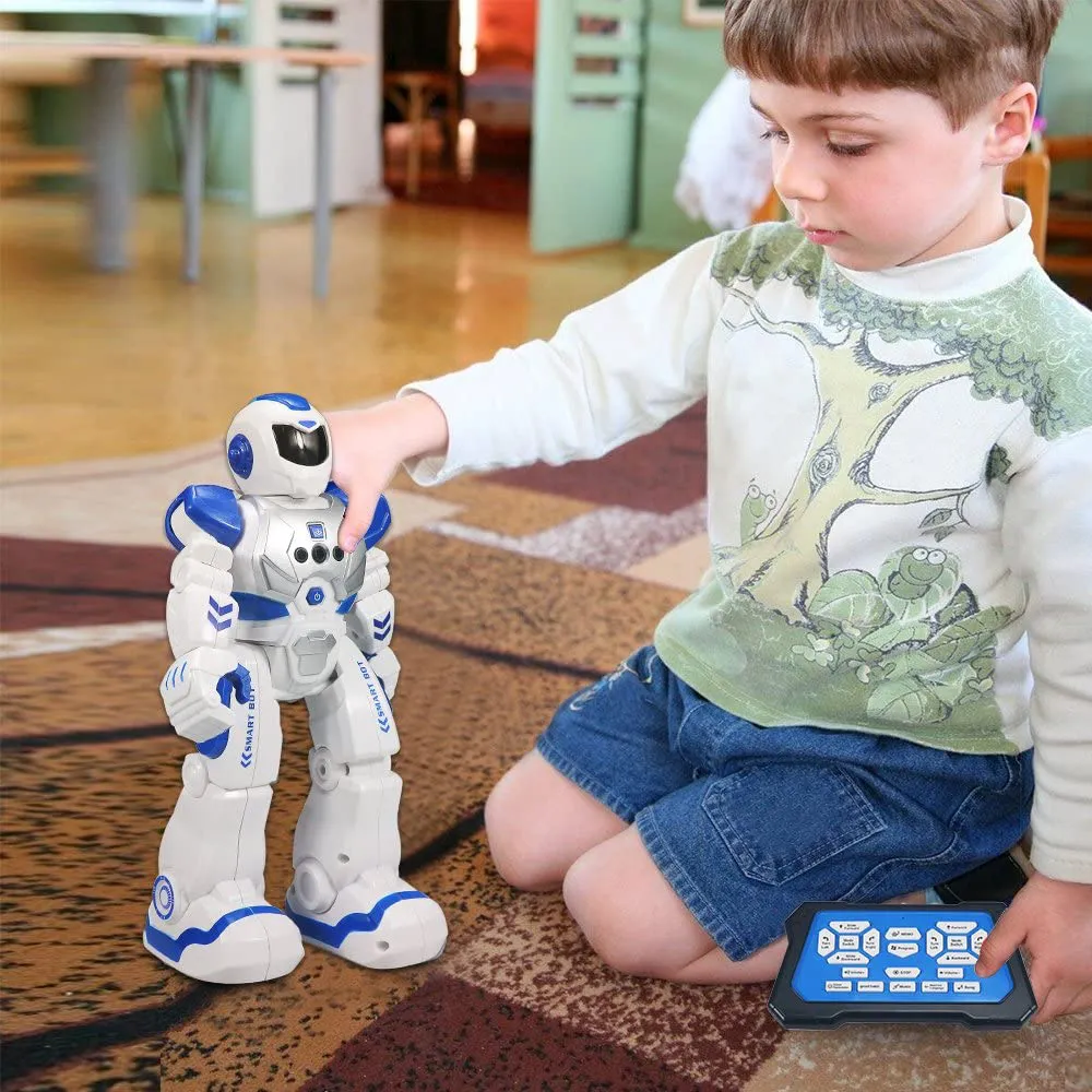 Rynx | Remote Control Robot for Kids, Sikaye Intelligent Programmable Robot with Infrared Controller Toys, Dancing, Singing, Moonwalking and LED Eyes, Motion Sensor Robot Set for Kids (Yellow)