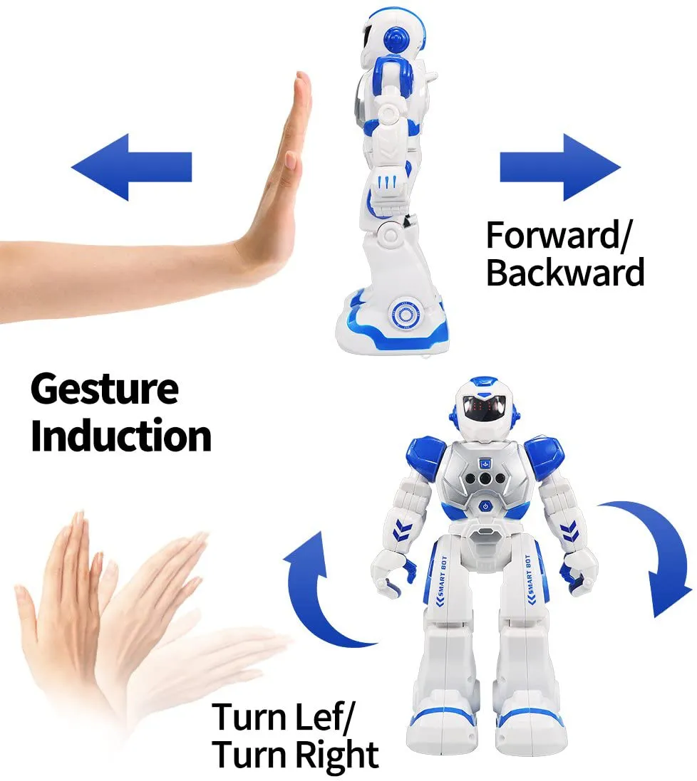 Rynx | Remote Control Robot for Kids, Sikaye Intelligent Programmable Robot with Infrared Controller Toys, Dancing, Singing, Moonwalking and LED Eyes, Motion Sensor Robot Set for Kids (Yellow)