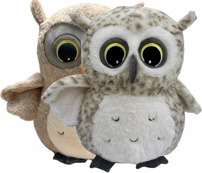 Ryttir 2 Pack 11.7 Inch Chubby Small Owl Stuffed Animal, Adventure Stuffed Owls Toy, Brave Boy's and Girl's Room Decor, Funny Gift for Kids and Women