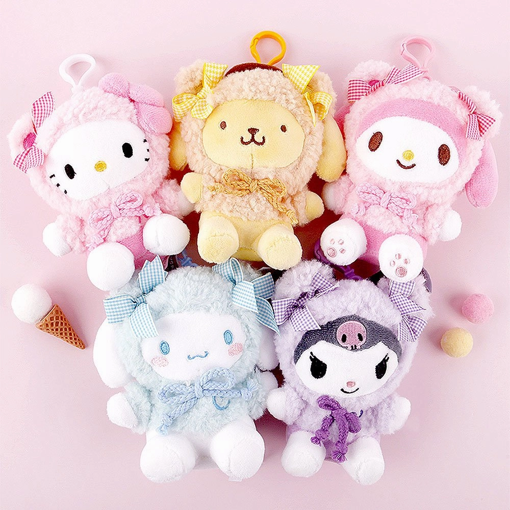 Sanrio Hello Kitty Fluffy Hoodie Clip-On Plush
