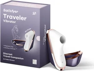 Satisfyer Traveler Vibrator Sex Toy | Adult Toys for Women | Suction & Clitoral Stimulation Vibrator | Vibrating Sexual Pleasure Device | Stimulation Vibrators | Female Wellness Tools | Woman Sextoy