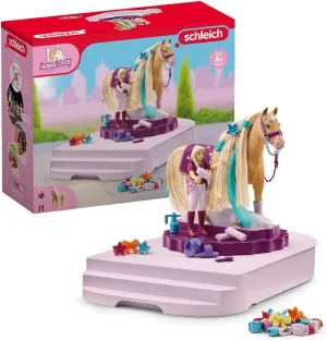 Schleich Horse Club Sofia's Beauties Grooming Station - 54pc Horse Playset for Girls and Boys, Grooming and Accessory Closet with Sofia Doll, Ages 4 