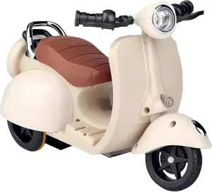 Scooter for Labubu, Scooter Toy with Light and Music, Have a Seat for Labubu Accessories, Mini Electric Doll Scooter Interactive Decor Desktop Ornaments (White)