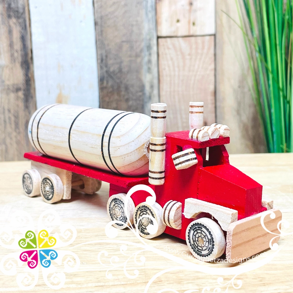 Semi Truck Trailer - Wood Car Toy
