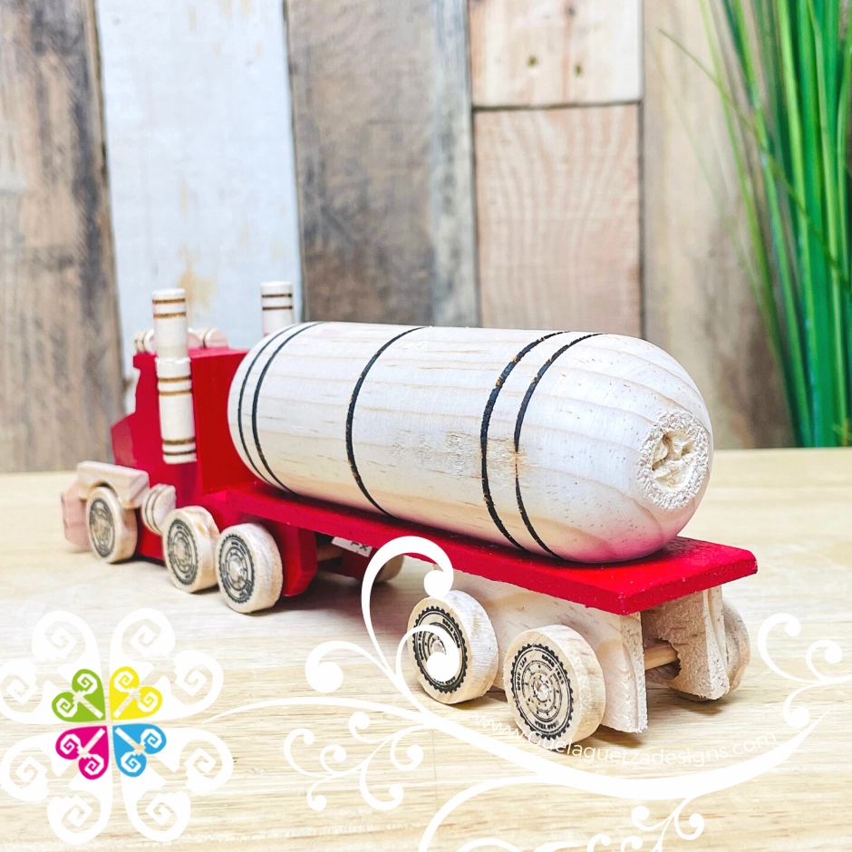 Semi Truck Trailer - Wood Car Toy