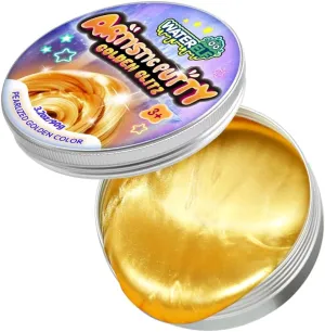 Sensory Putty, Non-Toxic Stress Relief Non-Sticky Creative Fidget Putty Toy for Kids Boys Girls Adults - 3.11 Inch 3.2 Oz - P007-Gold