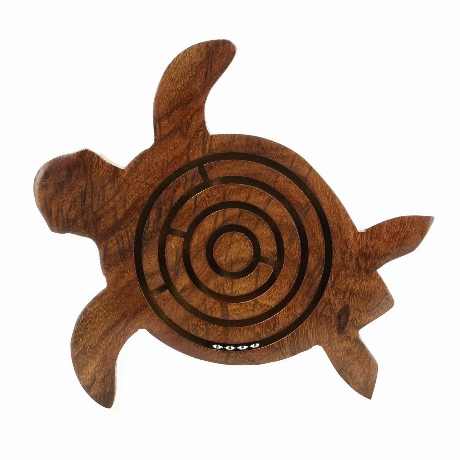 Shalinindia Wood Turtle Labyrinth Maze, 5.5 Inch (Brown)