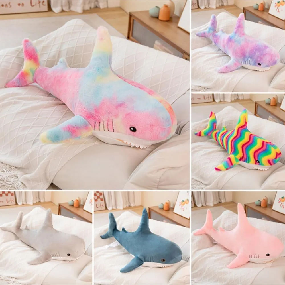 Shark Plushies Pillow Large, Plush Shark Toy Pillow, Comfortable Sleep Pillow Back Cushion, Kids Room Decoration, Bedtime Gift for Boys and Girls. 1 Piece (Pink 31.5in)