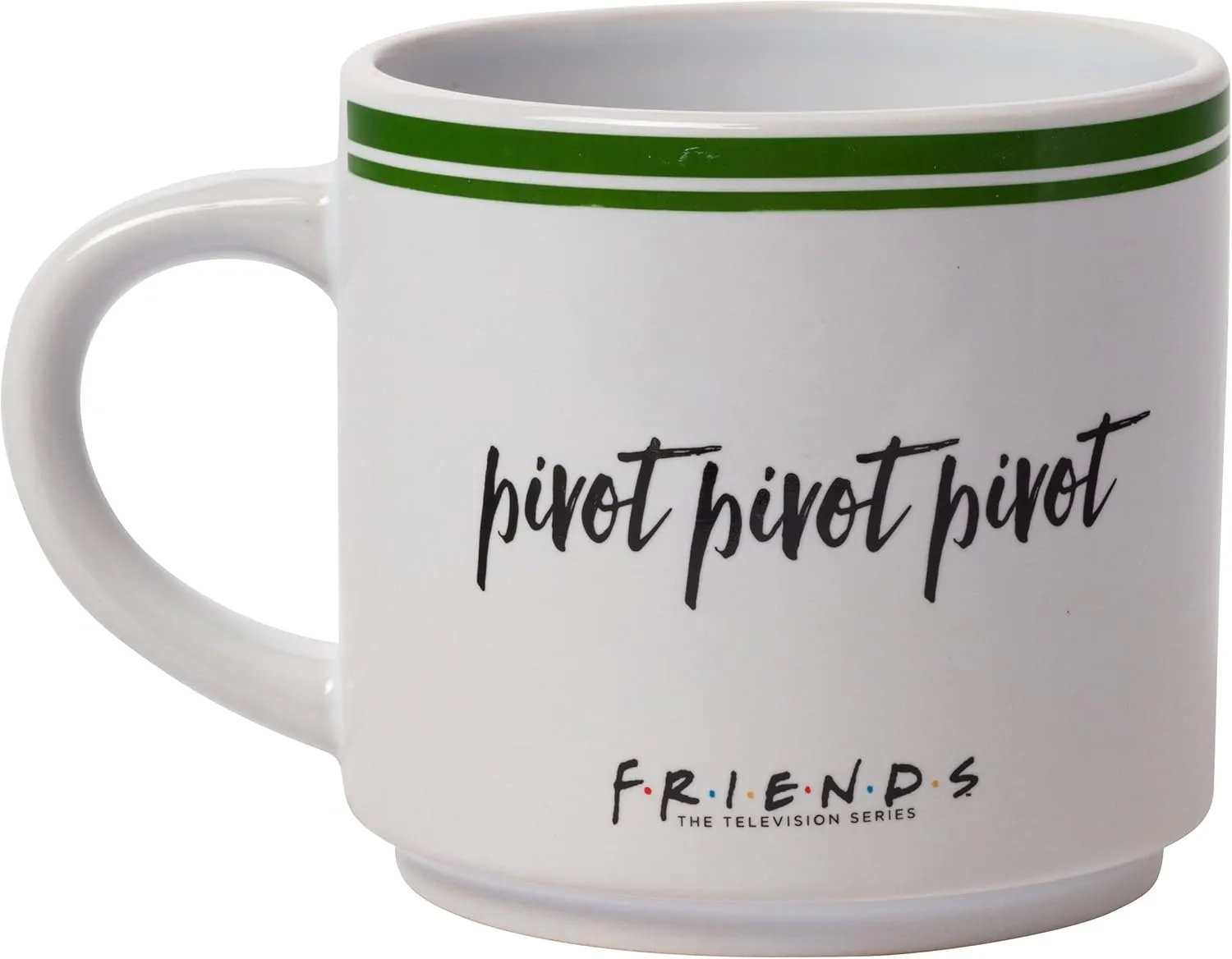 Silver Buffalo Friends Central Perk Stripe Pattern 4-Pack Ceramic Mug Stack, 10-Ounces