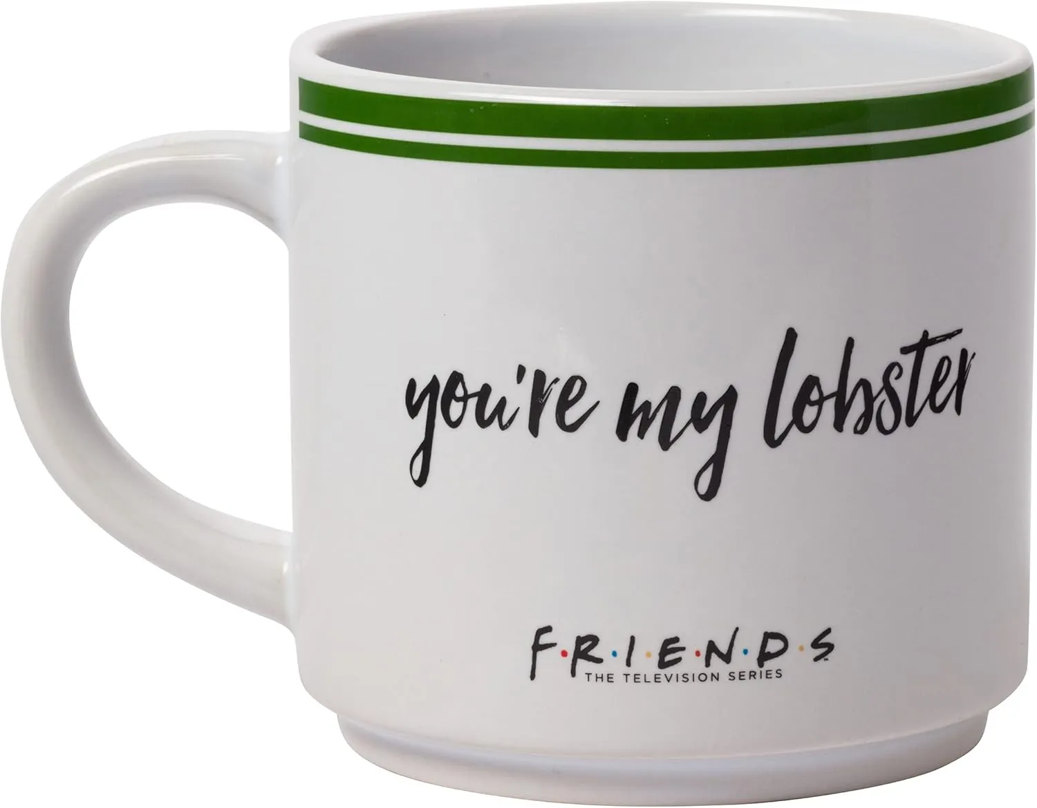 Silver Buffalo Friends Central Perk Stripe Pattern 4-Pack Ceramic Mug Stack, 10-Ounces