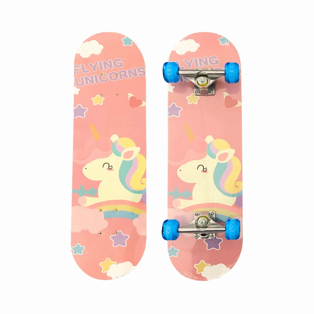 Skateboard With Colourful Flashing Wheel