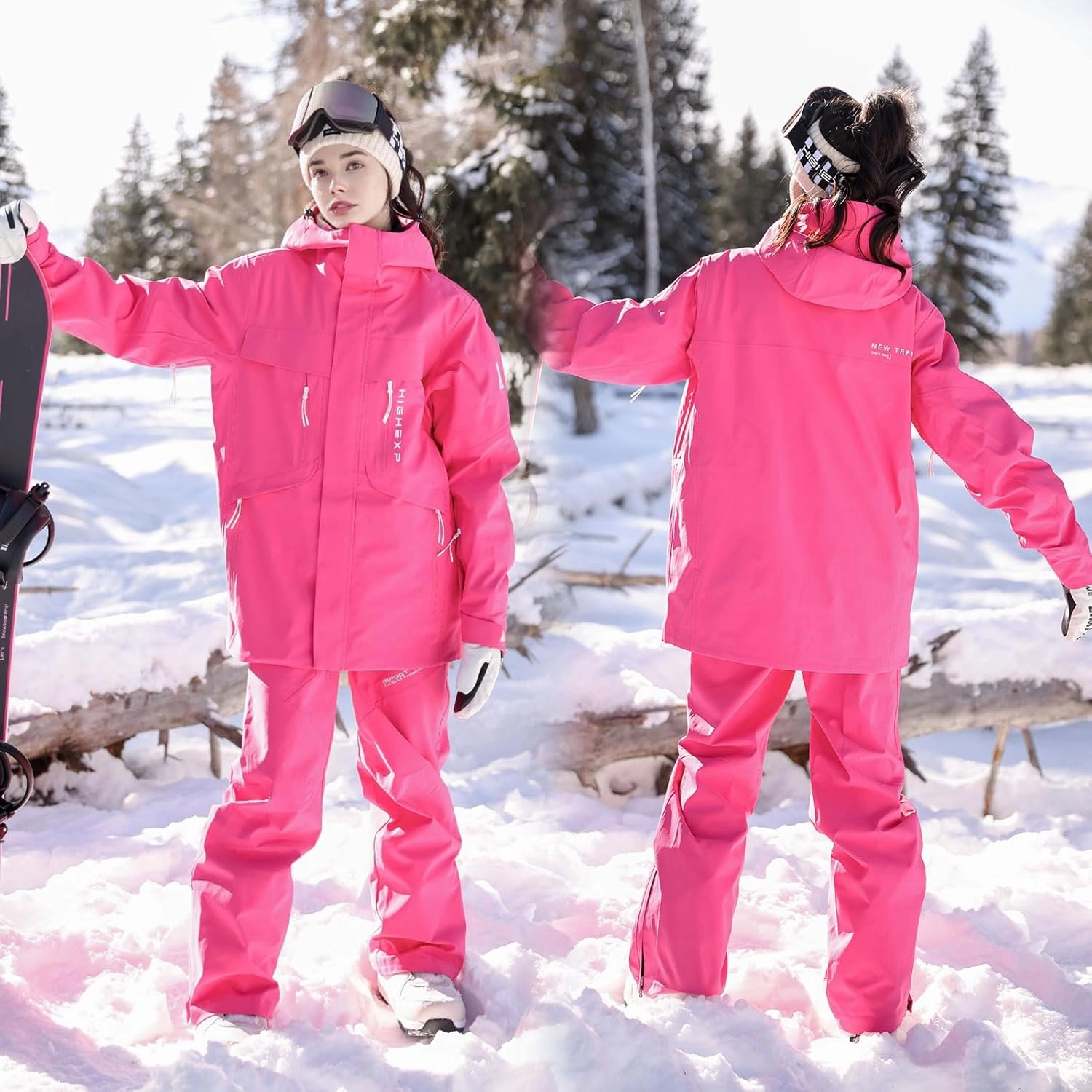 Ski Jacket Snowboard Coat Snow Winter Waterproof Insulated Windproof Baggy Warm Hooded Jacket for Men Women