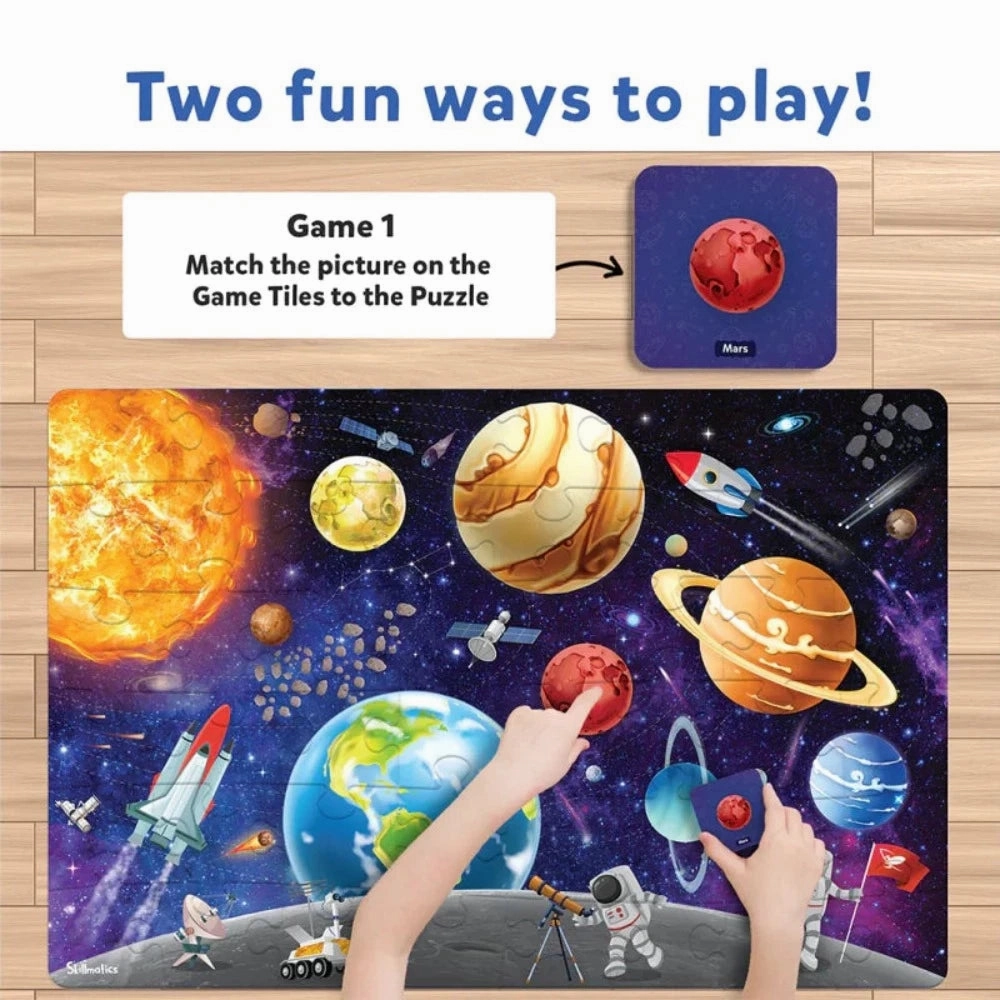 Skillmatics Piece & Play: Up In Space | Floor Puzzle & Game