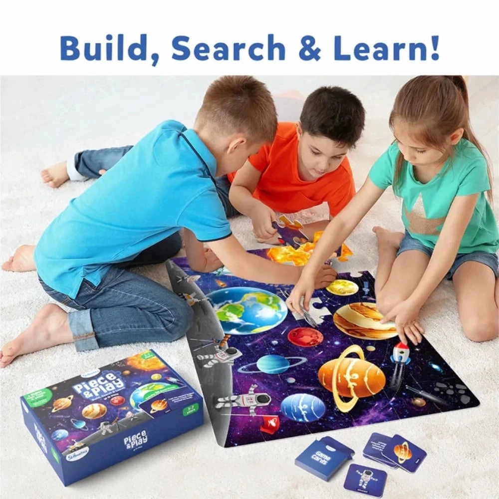 Skillmatics Piece & Play: Up In Space | Floor Puzzle & Game