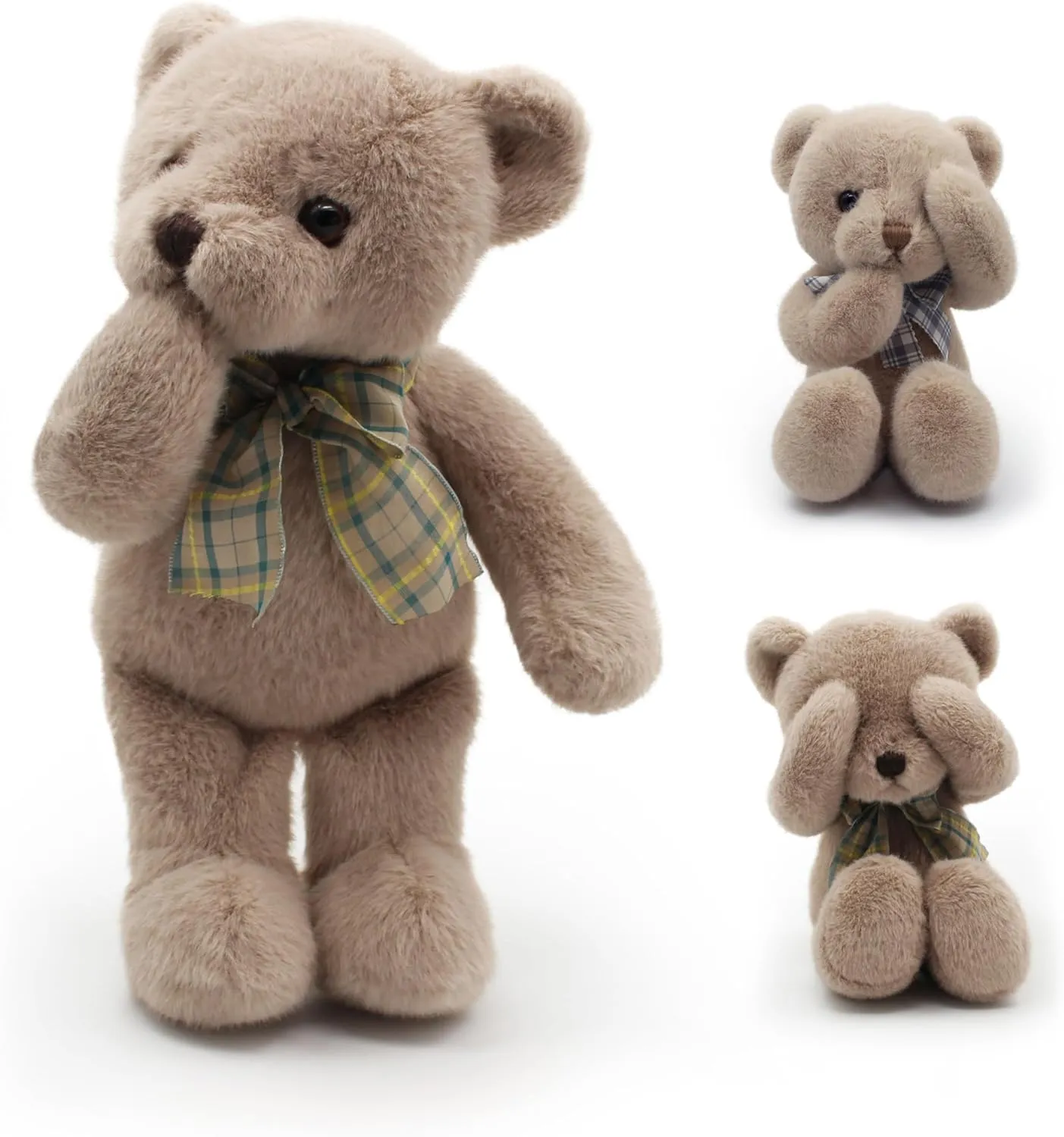 Small Magnet Teddy Bear Stuffed Animal Cute Plush Toy for Girl 12" (Gray)