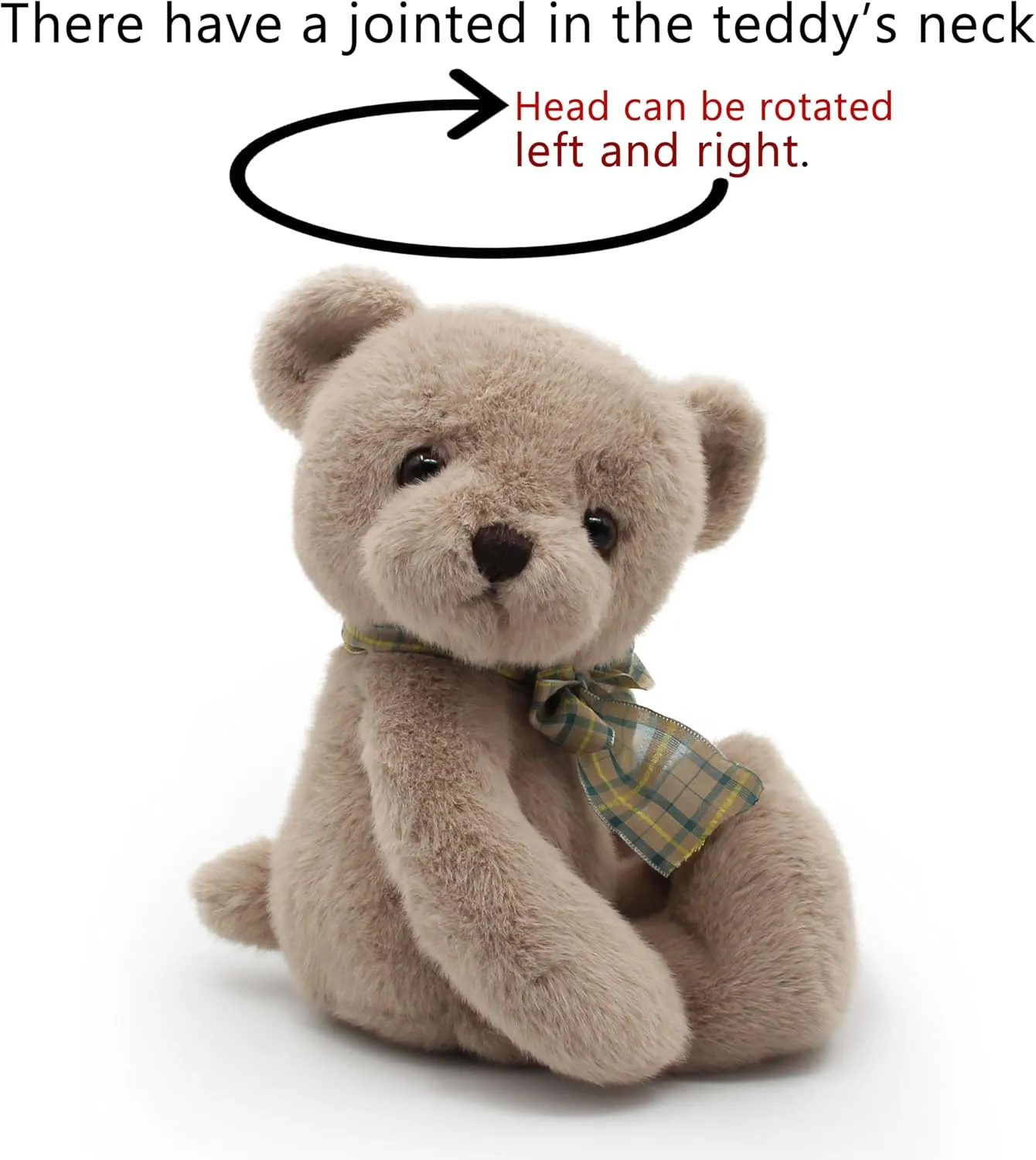 Small Magnet Teddy Bear Stuffed Animal Cute Plush Toy for Girl 12" (Gray)