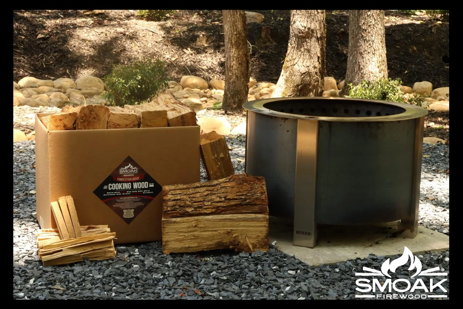Smoak Firewood 12inch Length Premium Cooking Wood & Firewood Logs - Used for Grills, Smokers, Pizza ovens, stoves, firepits or fireplaces - USDA Certified Kiln Dried (Pecan - 12in pieces (45-50lbs))