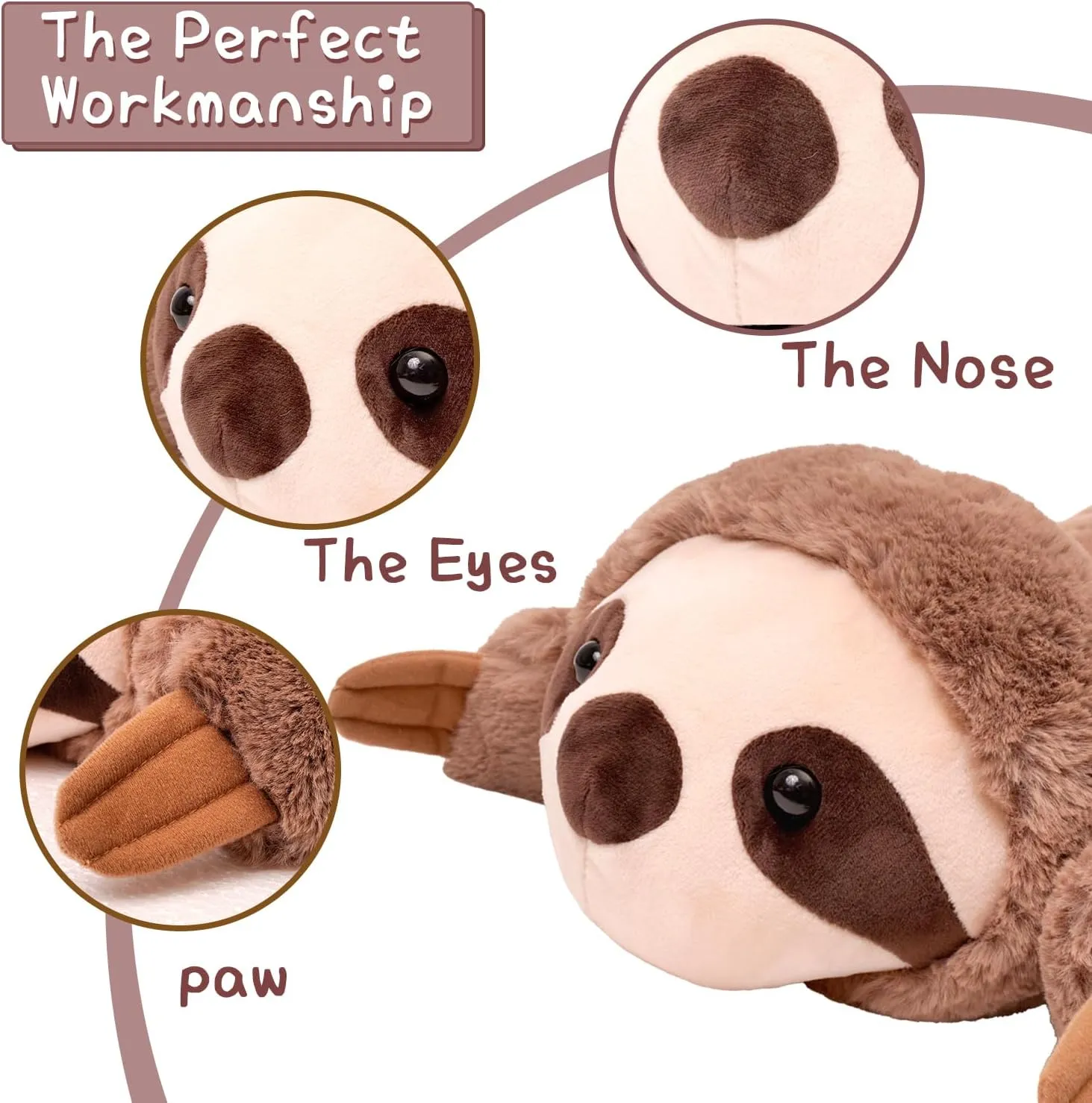 Soft Weighted Stuffed Animals Weighted Plushies Animals for Adults, Soft Lovely Weighted Animals for Adult and Kids - 28IN - 2.9LB