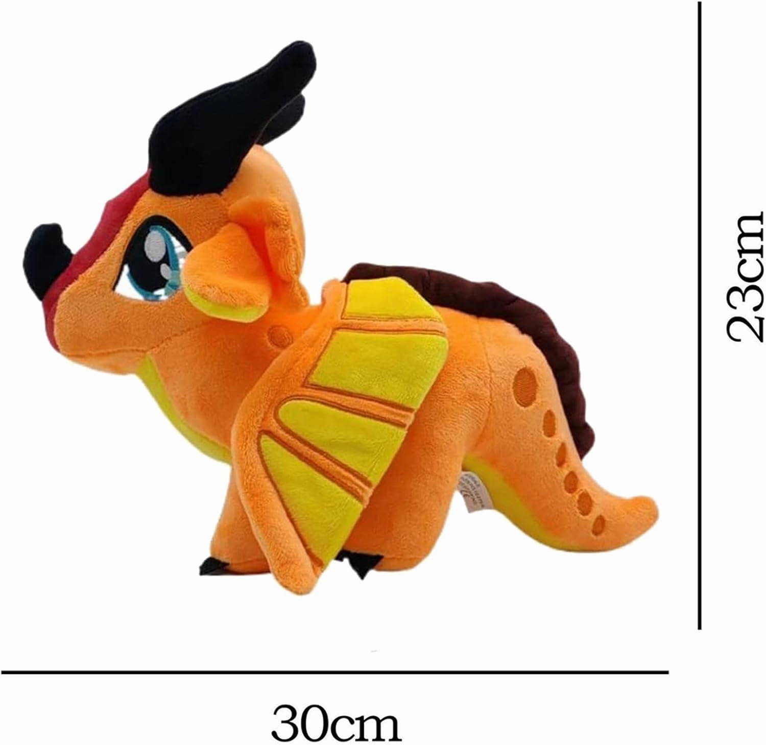 Soft Plush Wings Dragon Figures Stuffed Animals Toy Pillow Doll, Pterosaur Flying Orange Dragon Plushie Toys Best Birthday Christmas Anniversary Fiesta Party Festival Gifts for Adults Kids Baby Toys
