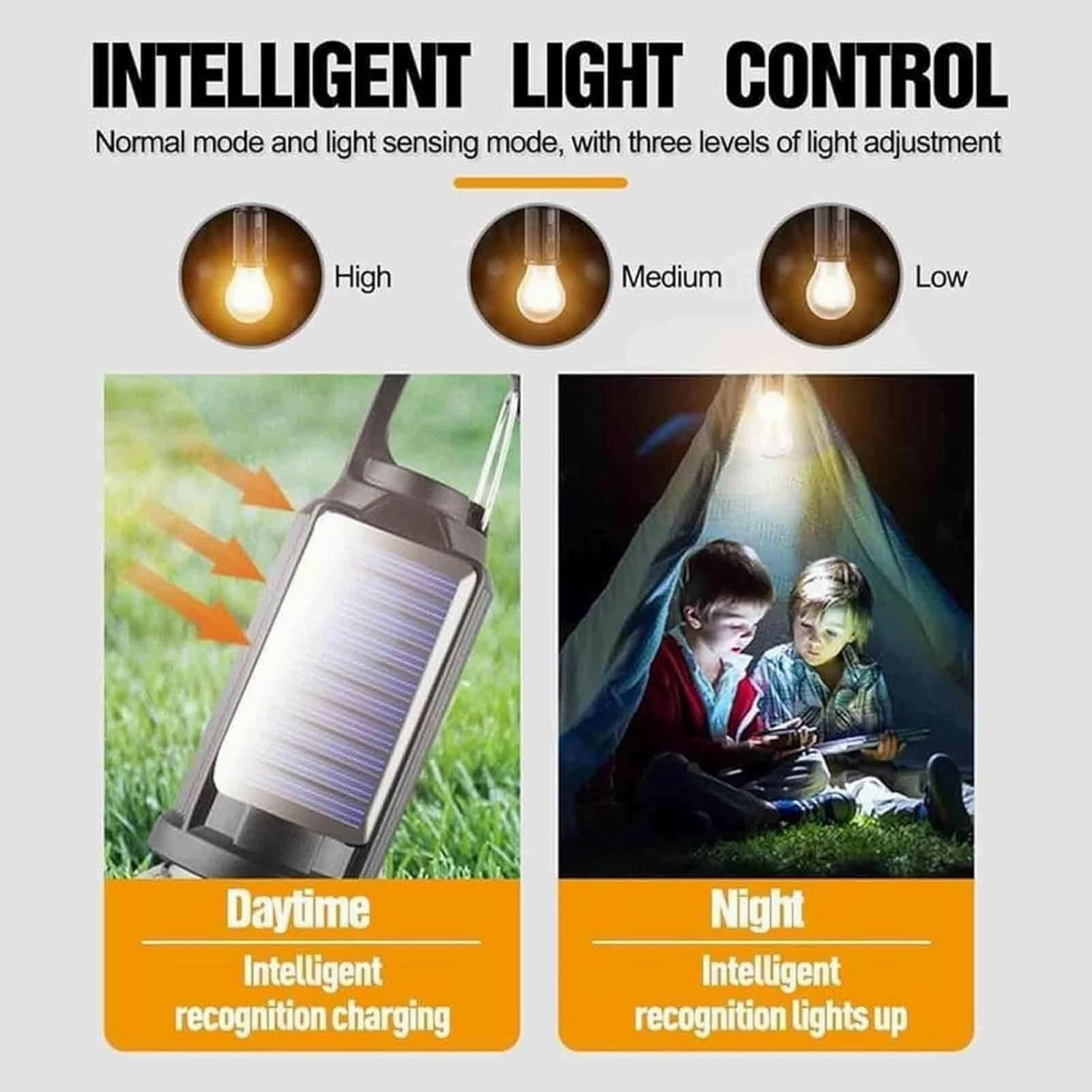 Solar Rechargeable Hooked Camping Light, Solar Tent Lights USB Rechargeable LED Camping Lantern, 2025 New Vintage Outdoor Tent Ambient Light, for Power Outages, Hiking,Campsites (B,4PC)