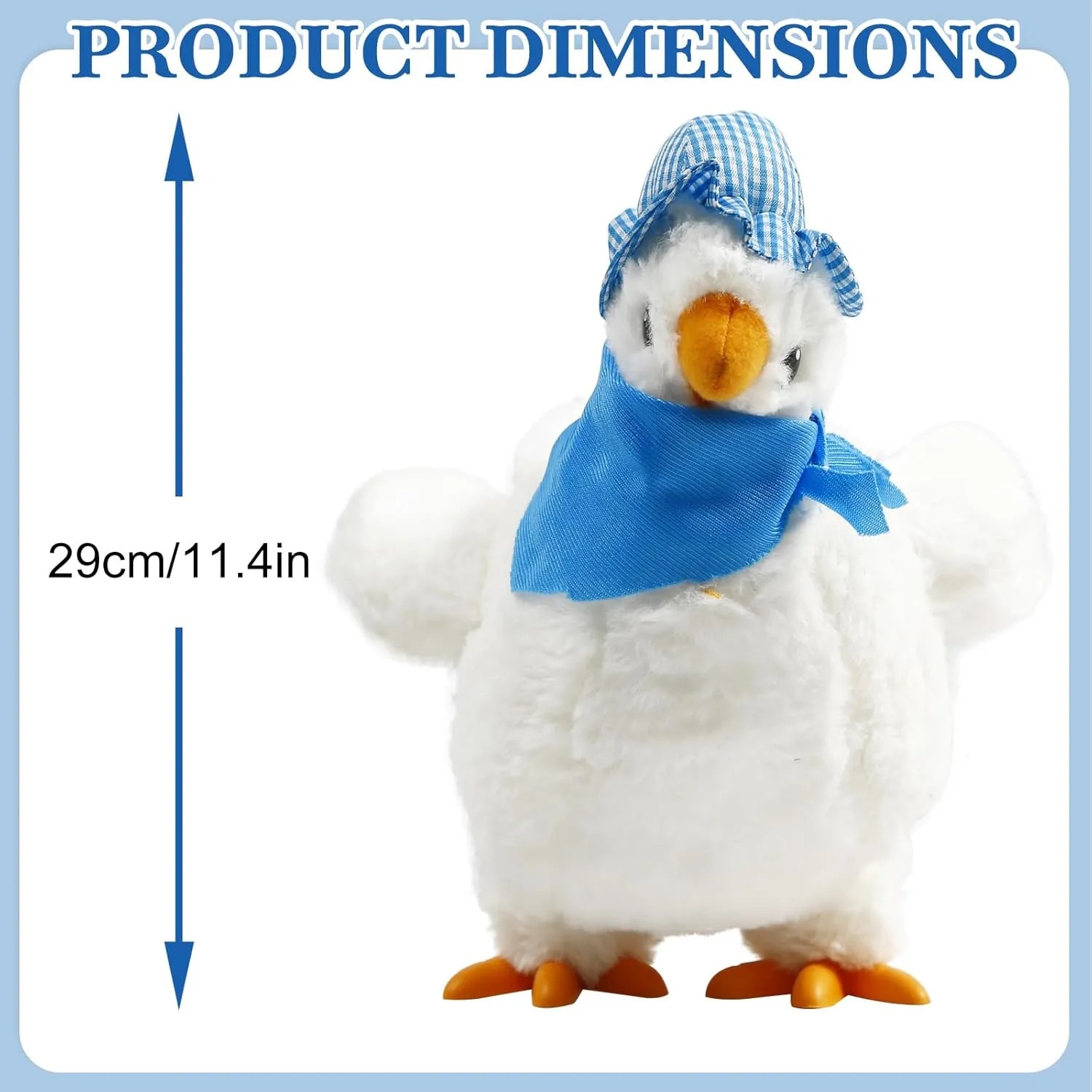 SOMOYA Chicken Laying Egg Toys Electric Plush Crazy Toy Dancing with Sound Music Animals Toy Easter Toys White
