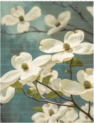 Spring Dogwood Blossoms Building Block Puzzle Personalized Building Bricks Block Puzzle Building Family Keepsake DIY Brick Block Puzzles Valentine's Day Gifts for Home Decor Brick Puzzle
