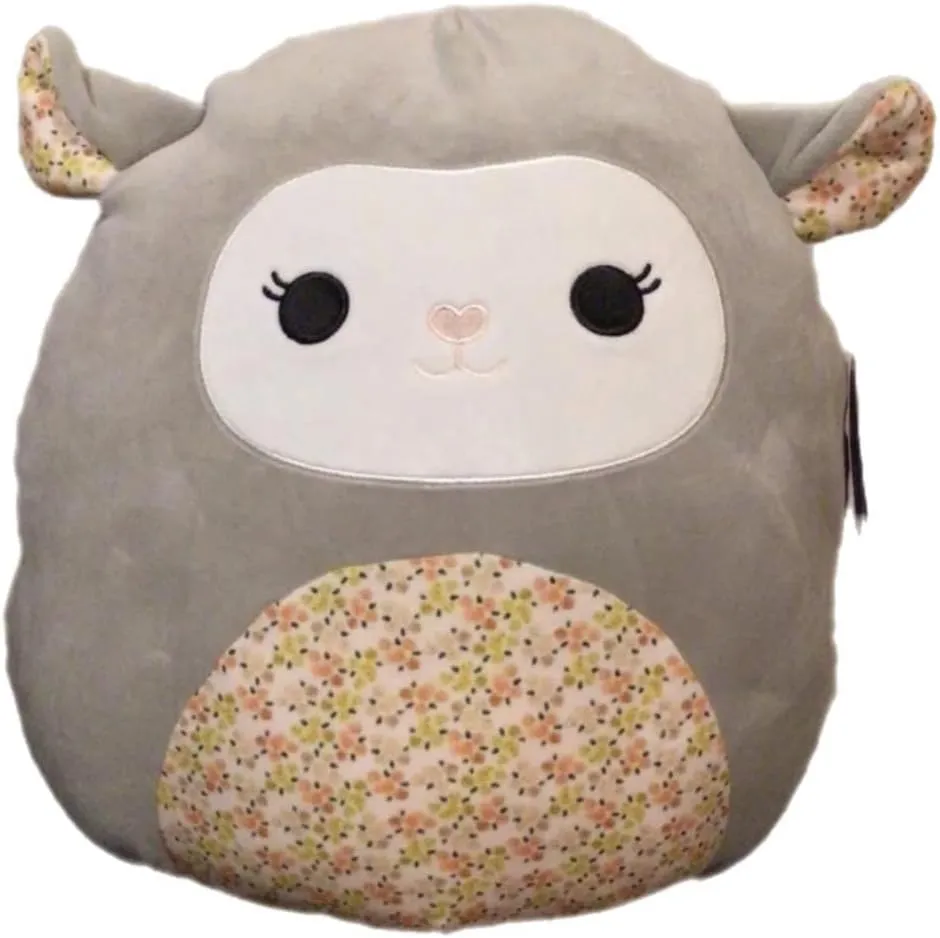 Squishmallow Official Kellytoy Easter Spring Squishy Soft Plush Toy Animal (Elea Lamb (Floral), 8 Inches)