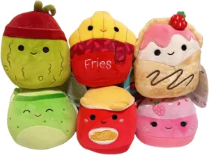 Squishmallows 2024 Food Squad 5" Fries Chips Pickle Mini Plush Dolls (Set of 6)