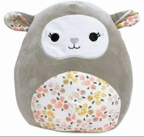 Squishmallows Official Kellytoy Easter Squad Squishy Soft Plush Toy Animal (5 Inch, Elea Lamb (Floral Belly))