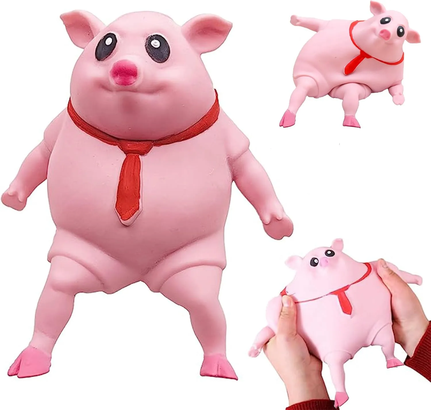 Squishy Pig, Jimmy The Piggy, Piggy Squeeze Toy, Pink Pig Squishy Toy, Novelty Cute Stress Toy 2023 New Decompress and Stretch Stress Squeeze for Kids Adults