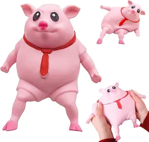 Squishy Pig, Jimmy The Piggy, Piggy Squeeze Toy, Pink Pig Squishy Toy, Novelty Cute Stress Toy 2023 New Decompress and Stretch Stress Squeeze for Kids Adults