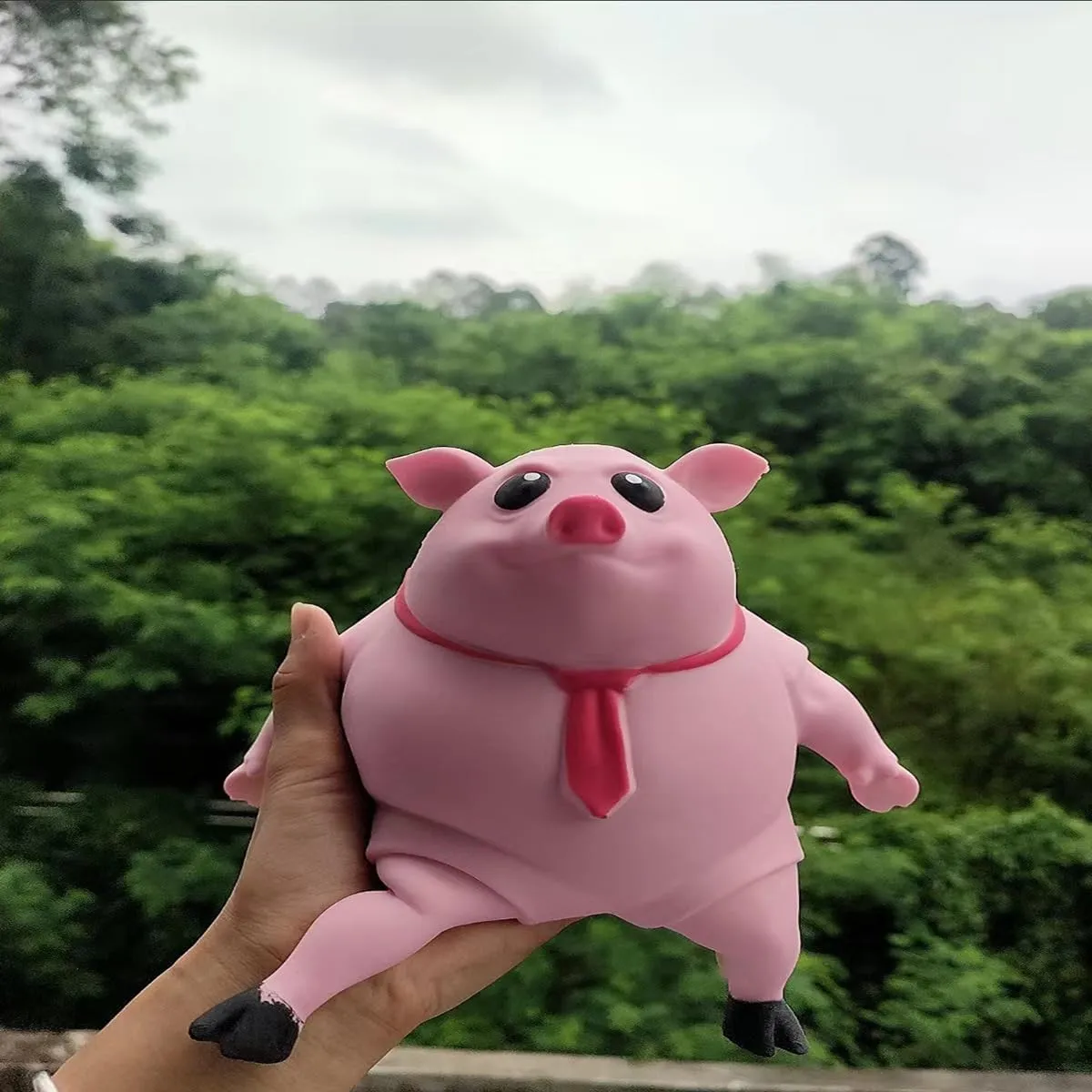 Squishy Toys - Pink Squishy Pig Toy for Kids & Adults, Novelty Squeeze Toy for Stress Relief & Anxiety (Big)